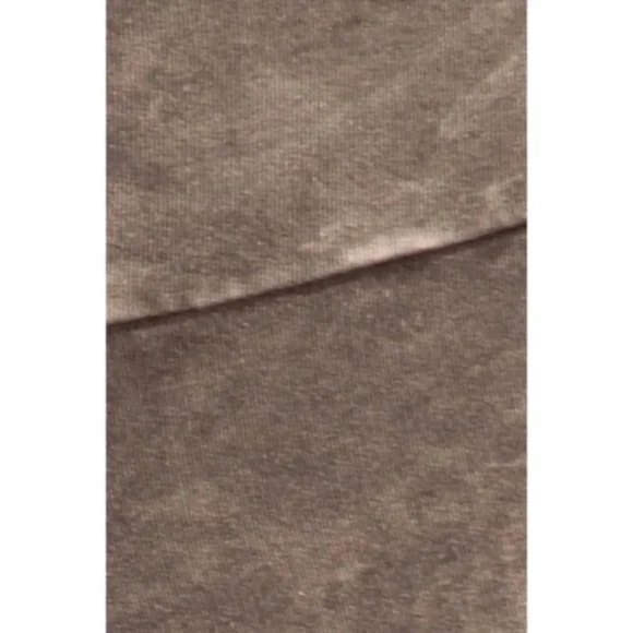 Desert Taupe Mineral Wash French Terry Flared Bell Bottom Pull On Pants Pockets - Picture 4 of 5